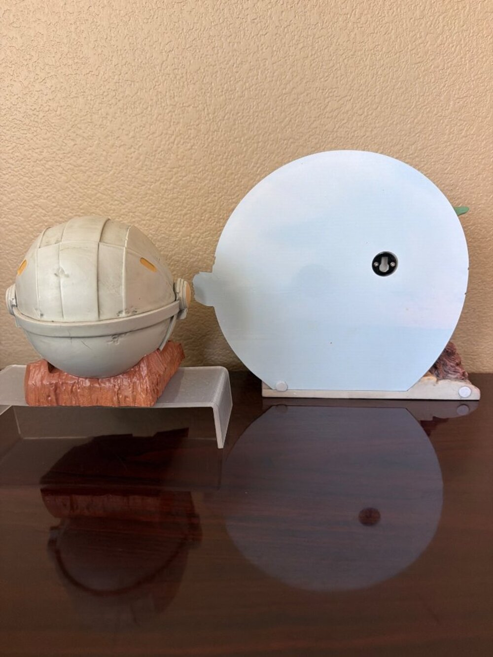 Star Wars Mandalorian Grogu Lot Bradford Exchange Clock & Water Globe w/COA - Picture 4 of 16
